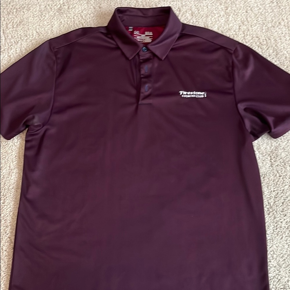 Firestone Country Club Under Armour Men's Maroon Golf Polo Shirt